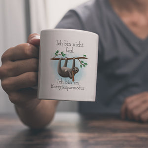 Ich bin nicht faul - Ich bin im Energiesparmodu Faultier Kaffeebecher