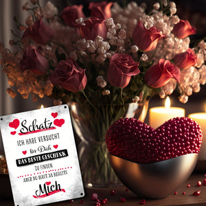 Bestes Geschenk für Schatz zum Valentinstag Metallschild