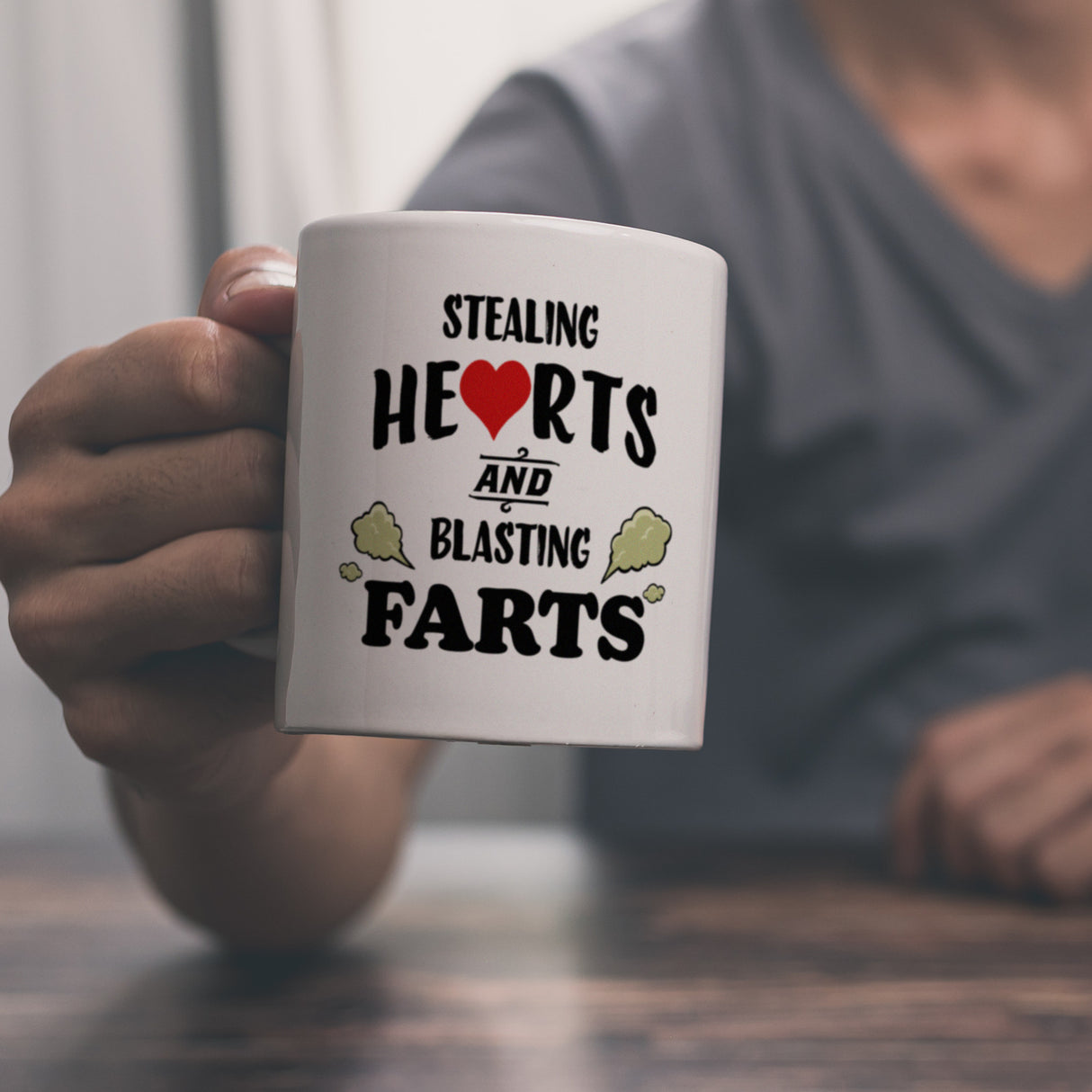Stealing hearts and blasting farts Kaffeebecher