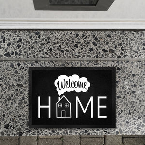 Welcome Home Fußmatte mit Haus-Motiv