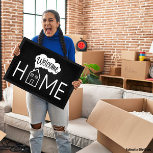 Welcome Home Fußmatte mit Haus-Motiv