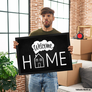 Welcome Home Fußmatte mit Haus-Motiv
