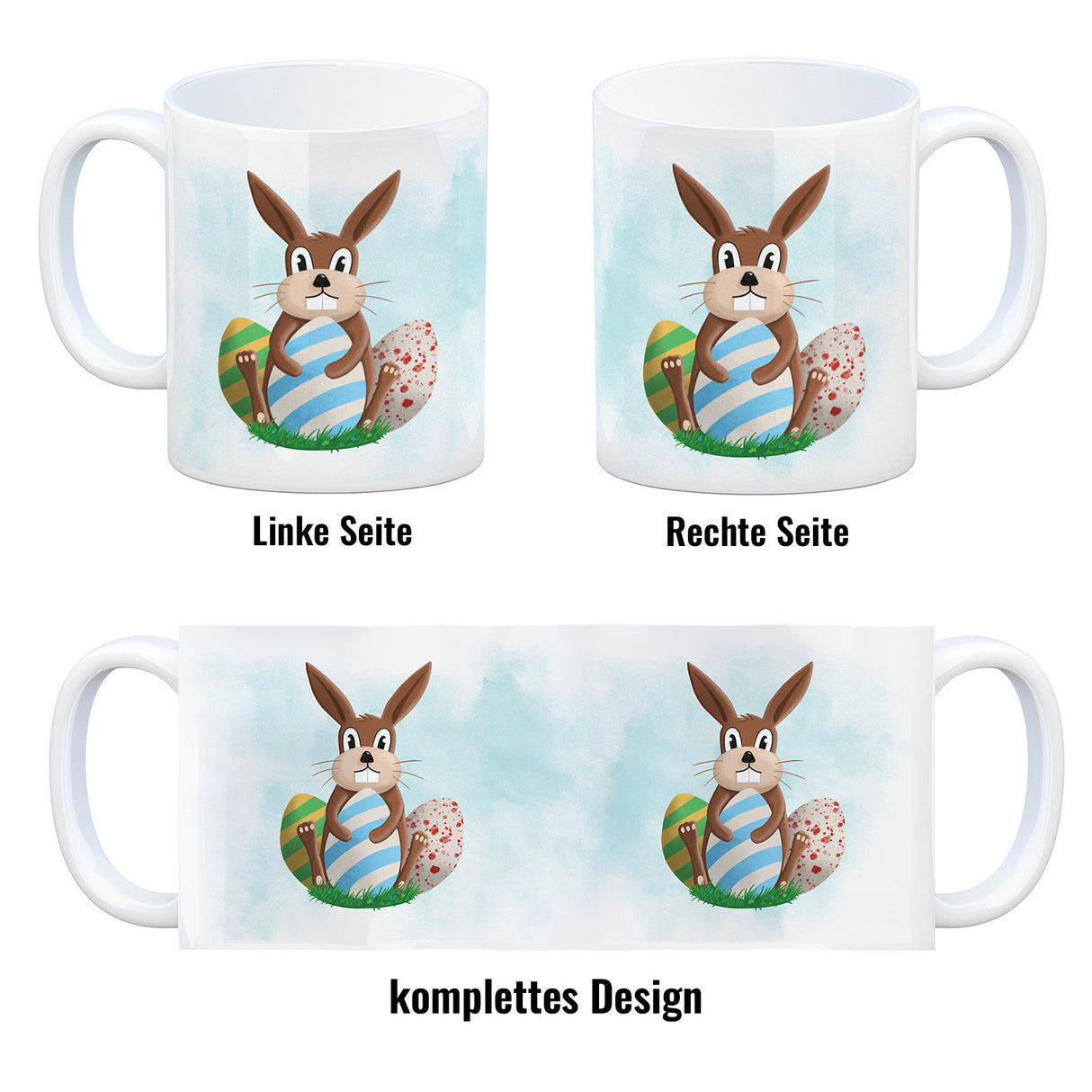 Osterhase und Ostereier Kaffeebecher