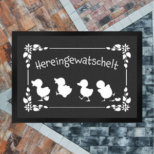 Hereingewatschelt Fußmatte mit niedlichen Entchen