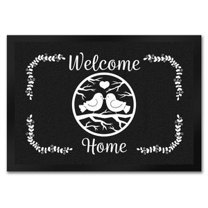 Welcome Home Fußmatte mit niedlichen Vögeln