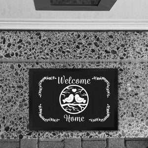 Welcome Home Fußmatte mit niedlichen Vögeln