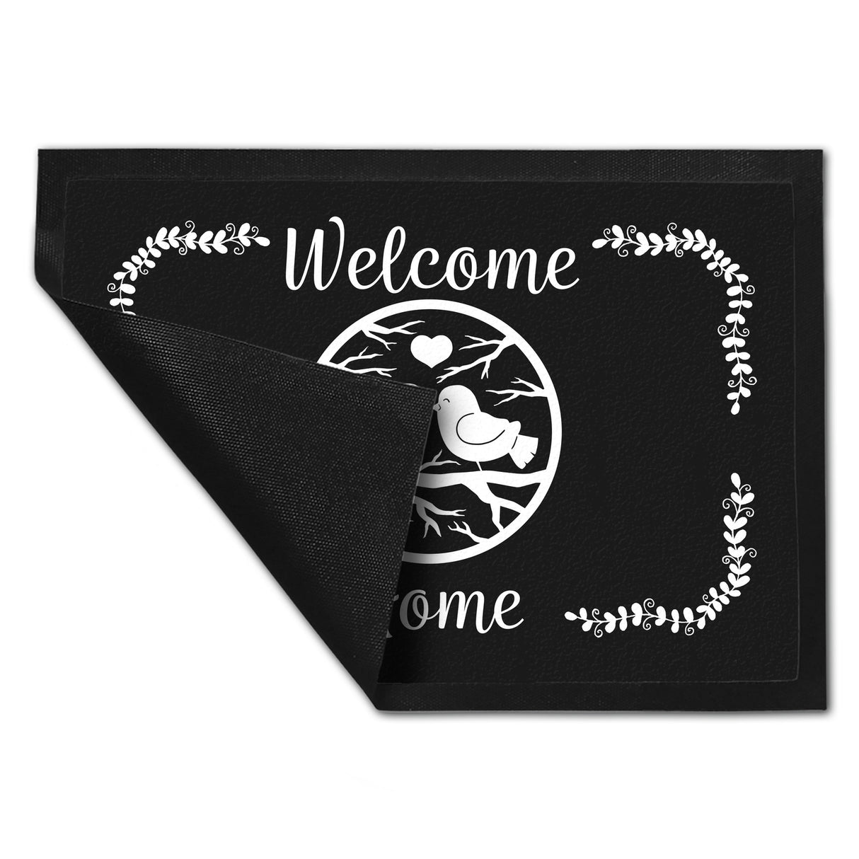 Welcome Home Fußmatte mit niedlichen Vögeln