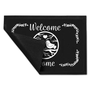 Welcome Home Fußmatte mit niedlichen Vögeln