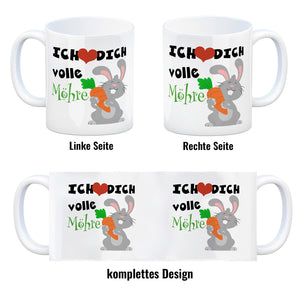 Ich liebe dich volle Möhre Kaffeebecher