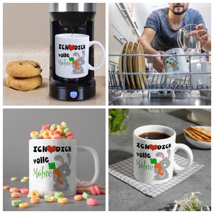 Ich liebe dich volle Möhre Kaffeebecher