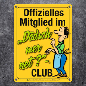 Könntest du mir einen Gefallen tun? Schwäbisches Metallschild in orange