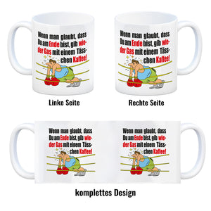 Motivation Kaffeebecher mit Boxer Motiv