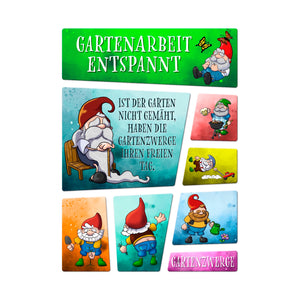 Gartenarbeit Gartenzwerge Kühlschrankmagnete im 8er Set