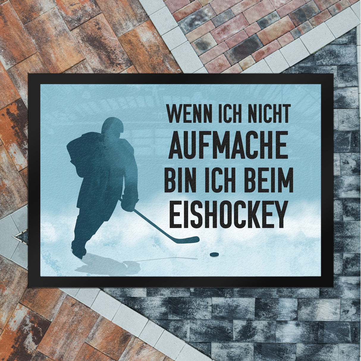 Wenn ich nicht aufmache, bin ich beim Eishockey Fußmatte für Eishockeyfans