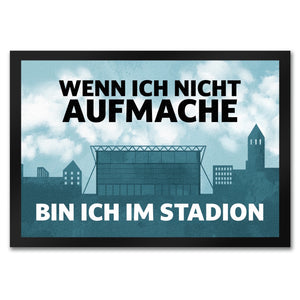 Wenn ich nicht aufmache, bin ich im Stadion Fußmatte