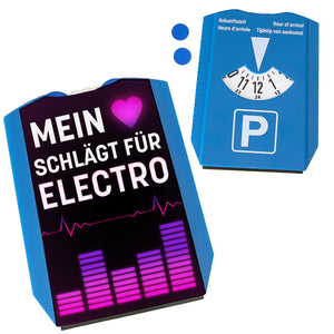 Mein Herz schlägt für Electro Parkscheibe mit 2 Einkaufswagenchips