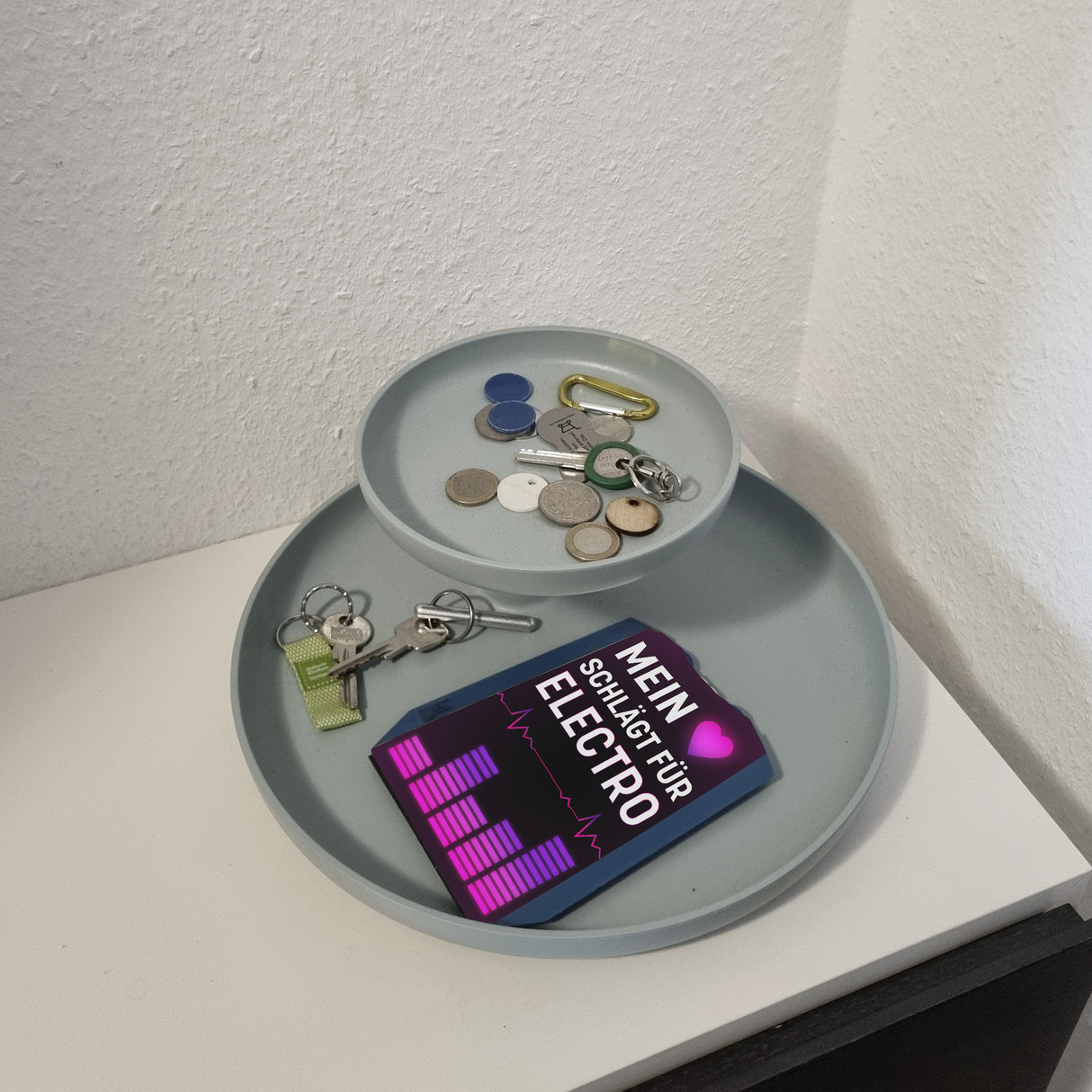 Mein Herz schlägt für Electro Parkscheibe mit 2 Einkaufswagenchips