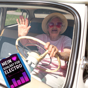 Mein Herz schlägt für Electro Parkscheibe mit 2 Einkaufswagenchips