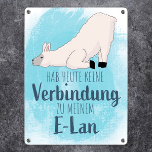 Hab heute keine Verbindung zu meinem E-Lan Alpaka Metallschild