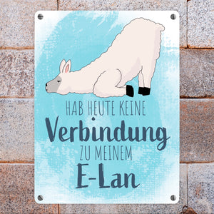 Hab heute keine Verbindung zu meinem E-Lan Alpaka Metallschild
