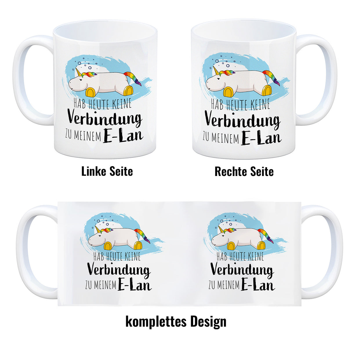 Hab heute keine Verbindung zu meinem E-Lan Einhorn Kaffeebecher