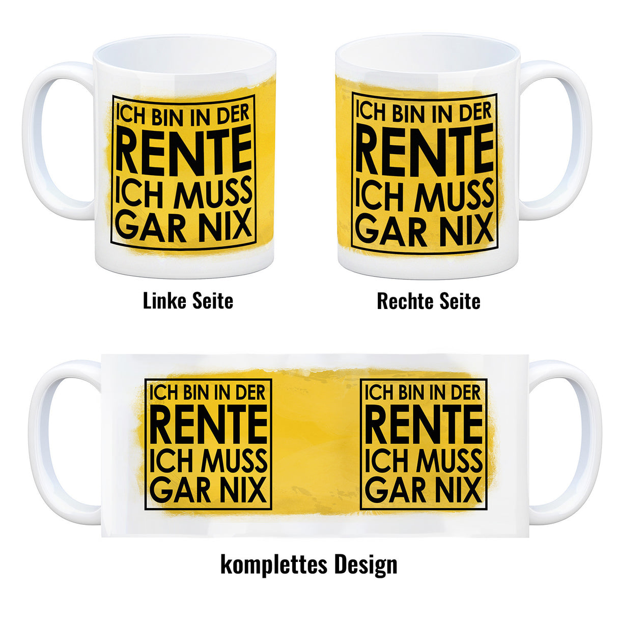 Ich bin in der Rente ich muss gar nix Kaffeebecher für den Ruhestand
