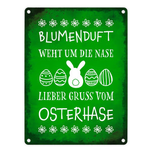 Lieber Gruß vom Osterhase Metallschild