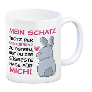 Mein Schatz, du bist der süßeste Hase für mich Kaffeebecher
