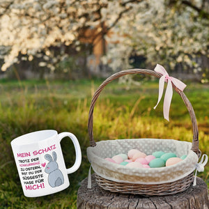Mein Schatz, du bist der süßeste Hase für mich Kaffeebecher