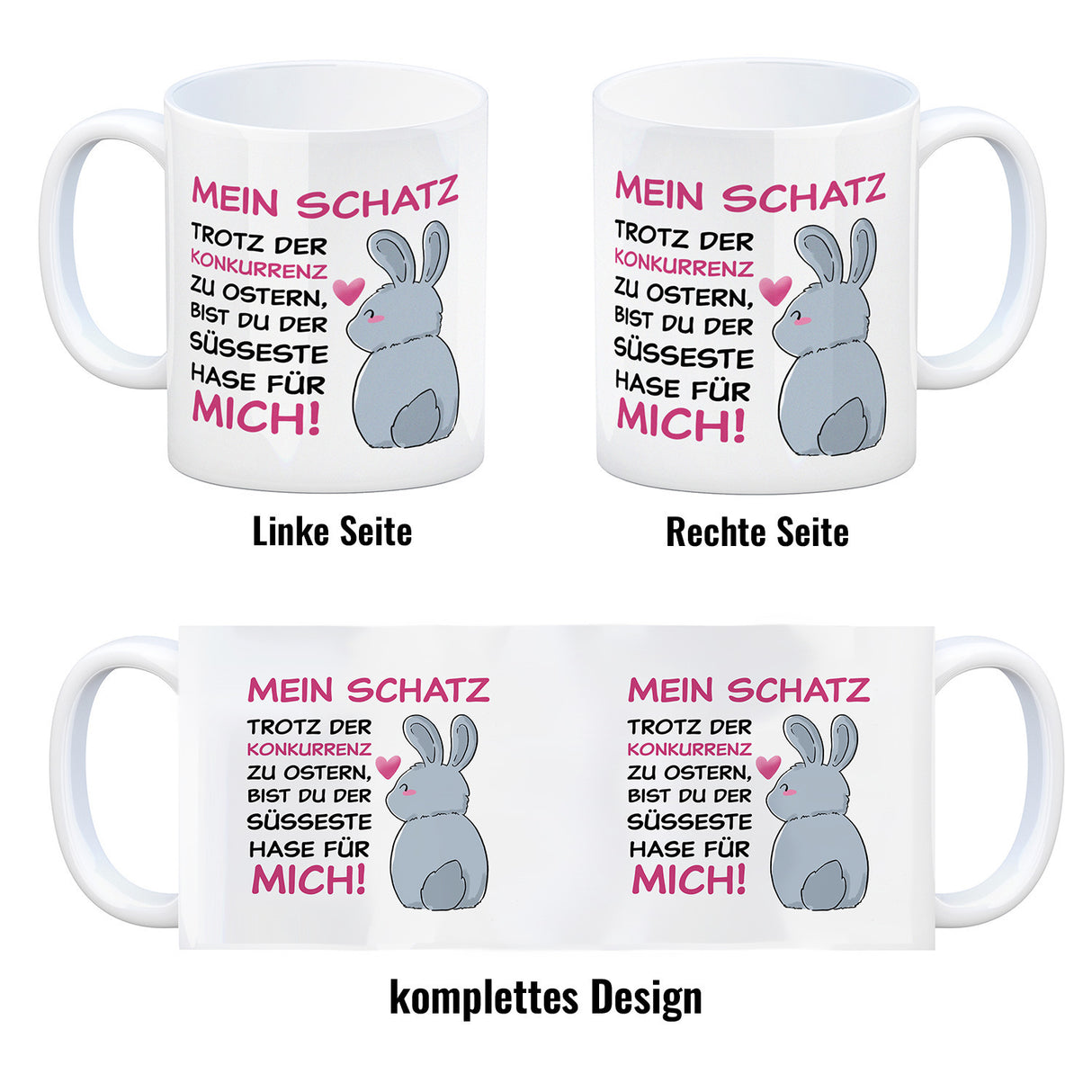 Mein Schatz, du bist der süßeste Hase für mich Kaffeebecher