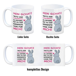 Mein Schatz, du bist der süßeste Hase für mich Kaffeebecher