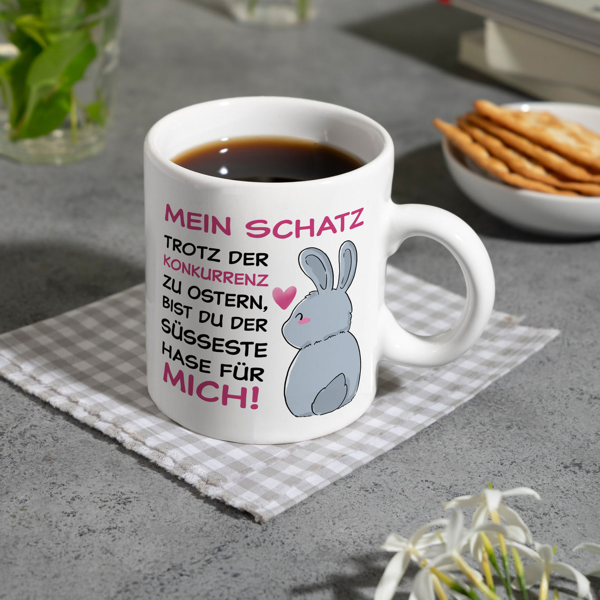Mein Schatz, du bist der süßeste Hase für mich Kaffeebecher