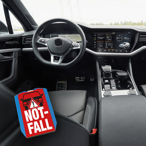 Notfall mit dem PKW Parkscheibe mit Auto Motiv in rot und 2 Einkaufswagenchips