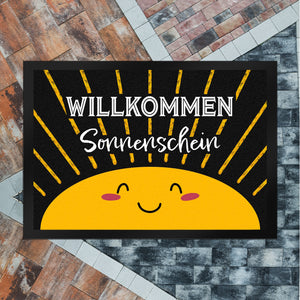 Willkommen Sonnenschein Fußmatte