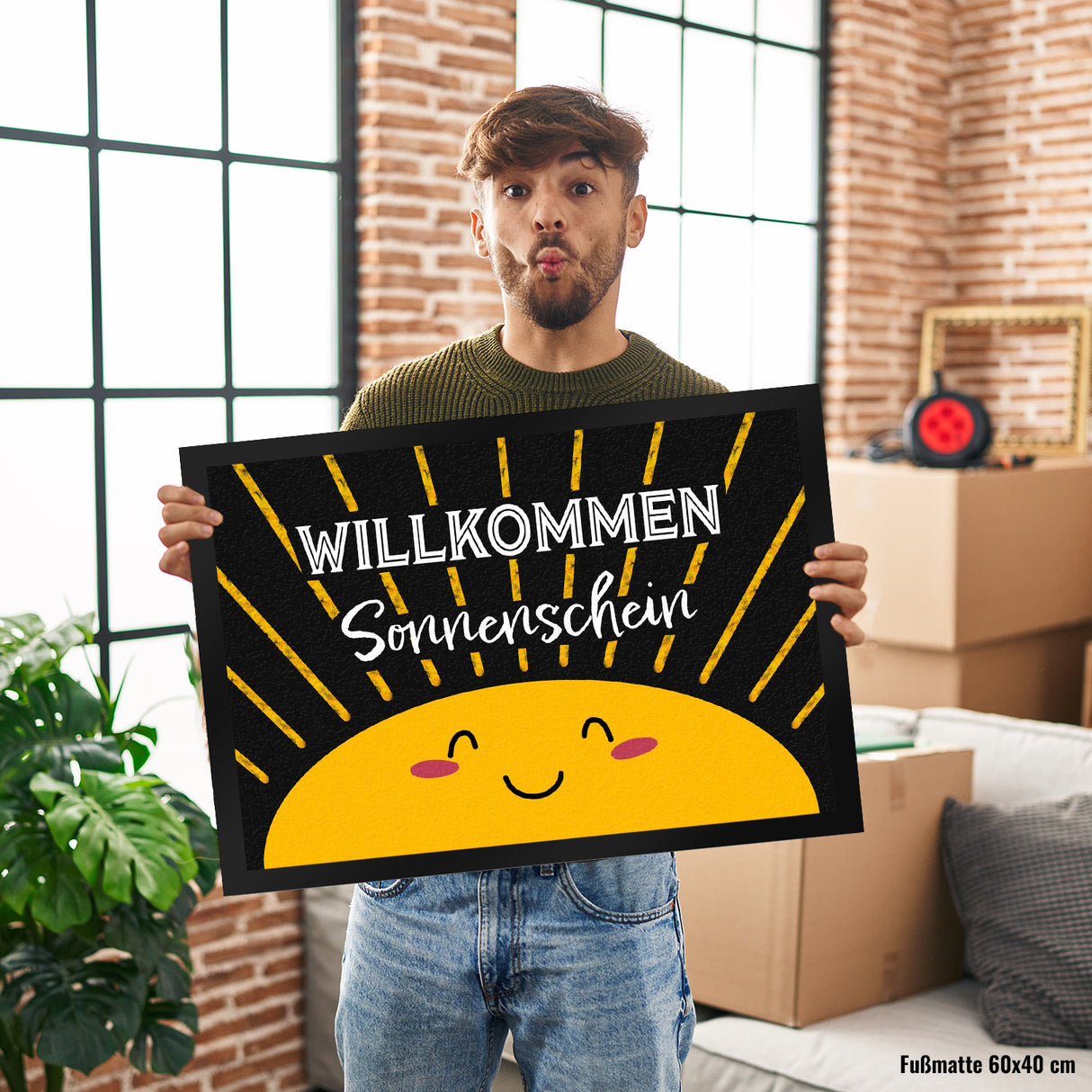 Willkommen Sonnenschein Fußmatte