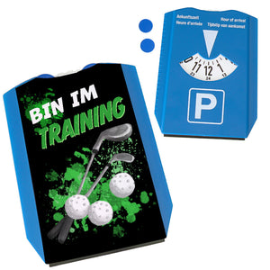 Bin im Training Golf Parkscheibe mit 2 Einkaufswagenchips