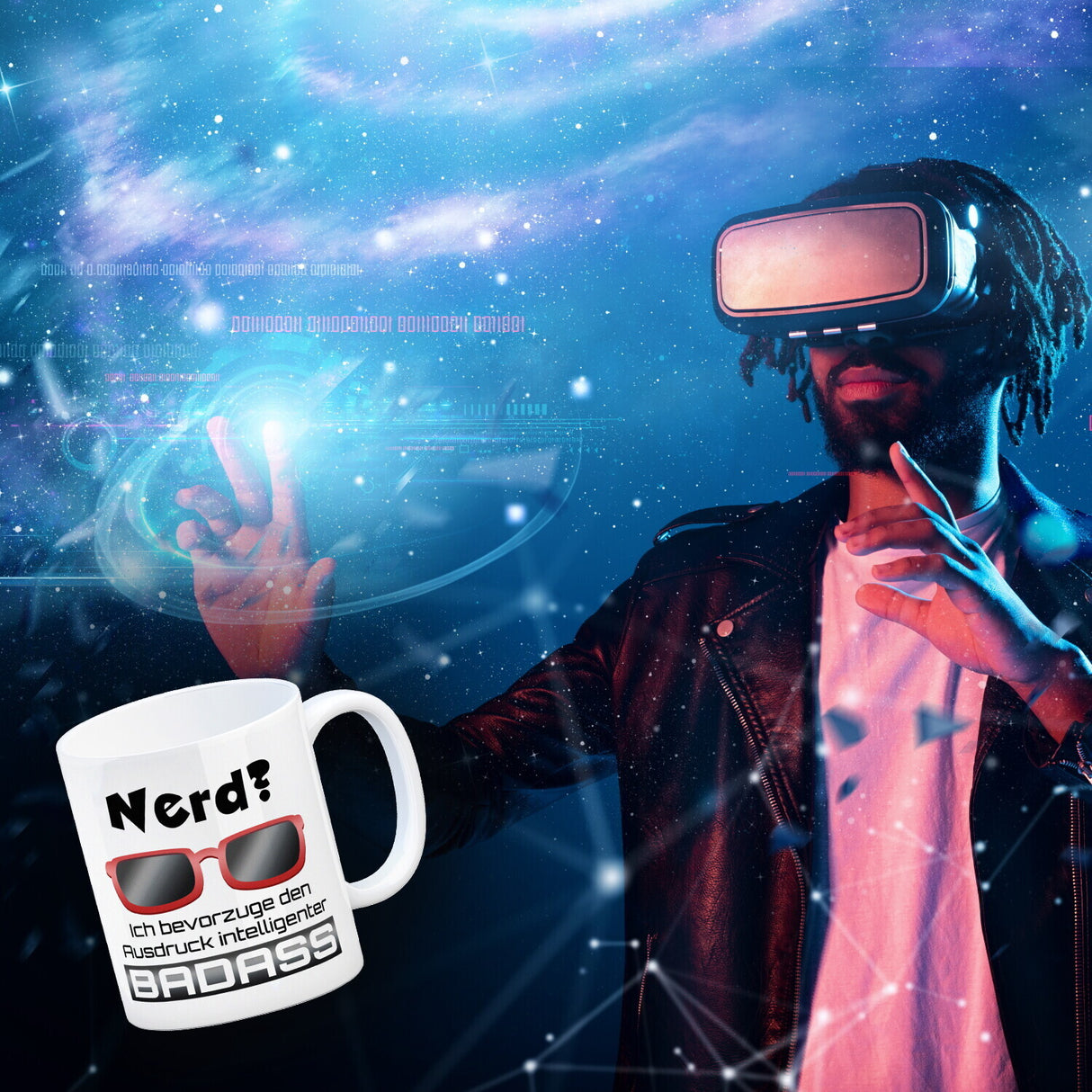 Nerd? - ich bevorzuge den Ausdruck intelligenter Badass Kaffeebecher
