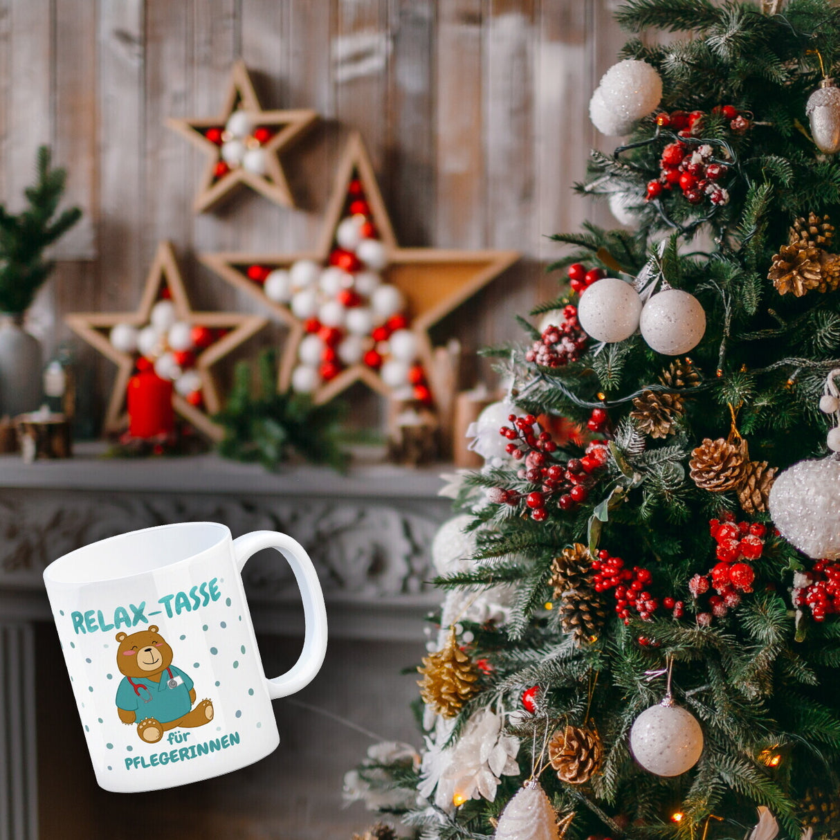 Relax Tasse für Pflegerinnen Kaffeebecher mit süßem Bären-Motiv