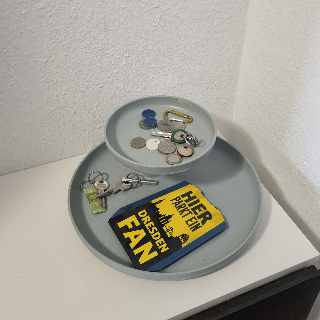 Hier parkt ein Dresden Fan Parkscheibe in Gelb Schwarz