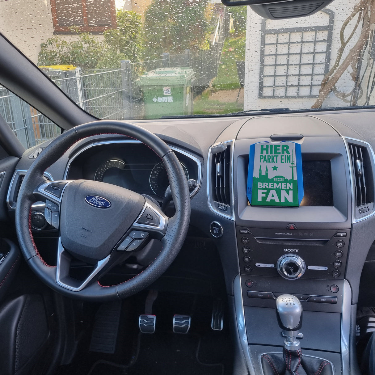 Hier parkt ein Bremen Fan Parkscheibe in Grün Weiß