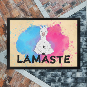 Lamaste Fußmatte mit Lama in Meditation