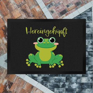 Hereingehüpft Fußmatte mit süßem Frosch