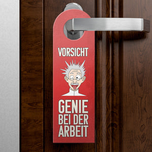 Vorsicht Genie bei der Arbeit Türhänger