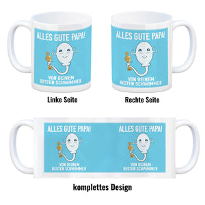 Alles gute Papa von {deinem besten Schwimmer} Kaffeebecher zum Vatertag