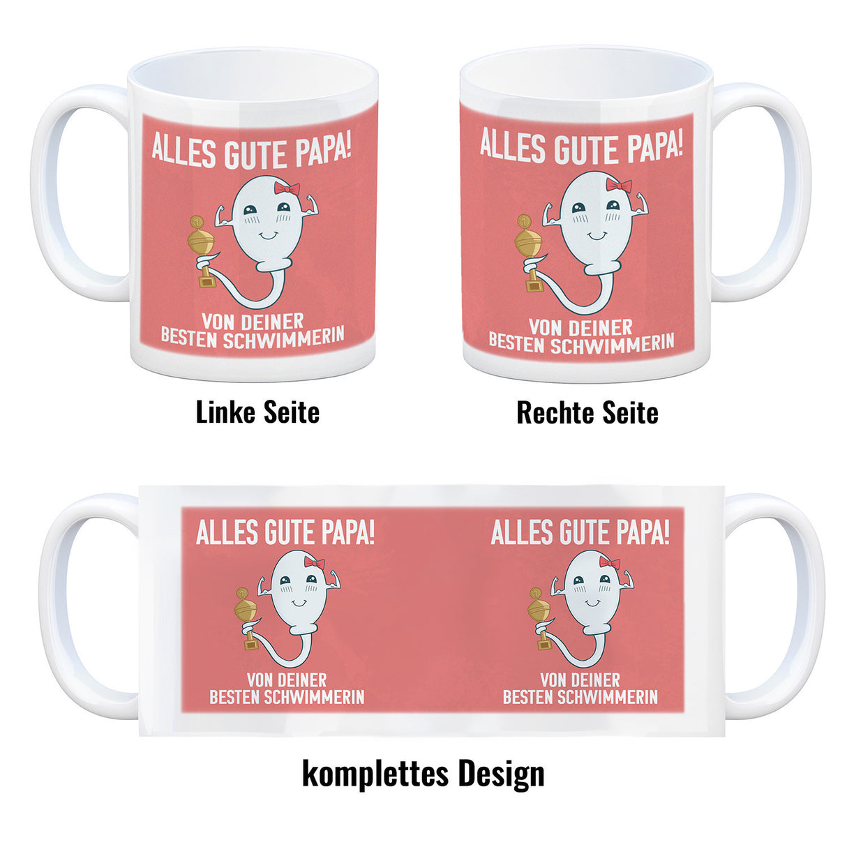 Alles gute Papa von {deinem besten Schwimmer} Kaffeebecher zum Vatertag