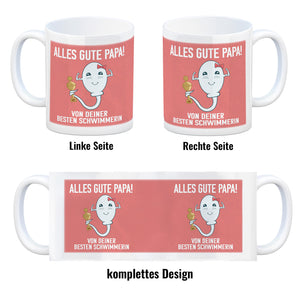 Alles gute Papa von {deinem besten Schwimmer} Kaffeebecher zum Vatertag