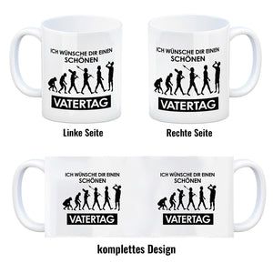 Ich wünsche dir einen schönen Vatertag Kaffeebecher Evolution des Menschen