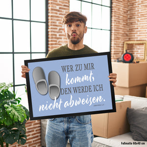 Fußmatte mit Bibelvers aus dem Johannes Evangelium