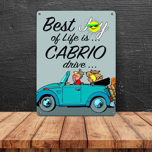 Best Joy of Life is Cabrio drive Metallschild