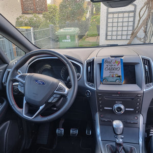 Best Joy of Life is Cabrio drive Parkscheibe in lila mit 2 Einkaufswagenchips